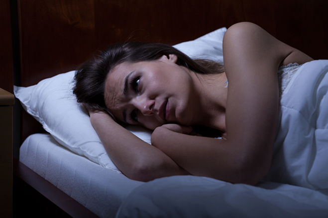 Woman Can't Sleep During Night