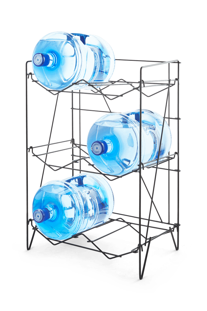 Detachable Bottle Storage Shelves for Office Home Use Dunn 5 Gallon Water Jug Holder for 6 Bottles 3-Tier Water Cooler Jug Rack 